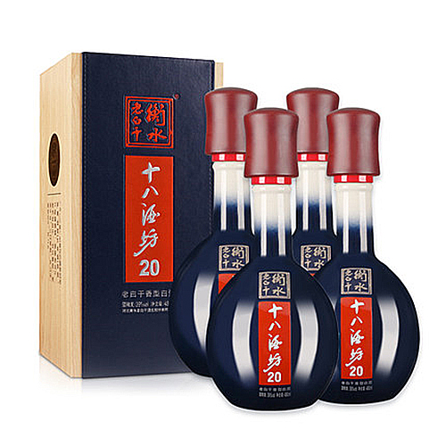 [정품]헝쉐이라오바이간. 18주방,갑등20(衡水老白干. 十八酒坊 甲等20) 480ml, 39%vol.