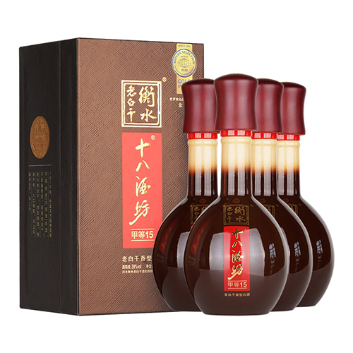 [정품]헝쉐이라오바이간. 18주방,갑등15(衡水老白干. 十八酒坊 甲等15) 480ml, 39%vol.