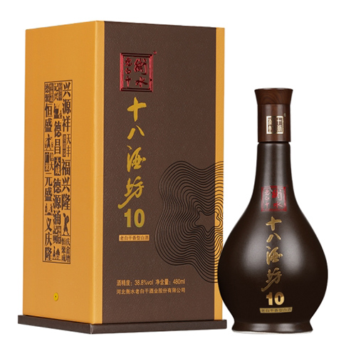 [정품]헝쉐이라오바이간. 18주방,도장10(衡水老白干. 十八酒坊,陶藏10) 480ml, 38.8%vol.