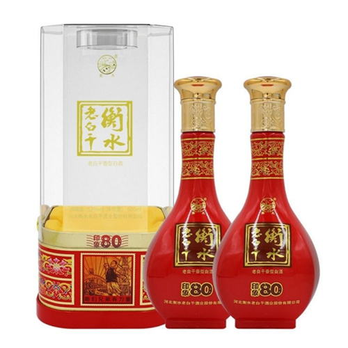 [정품]헝쉐이라오바이간. 인상80(衡水老白干. 印象80) 500ml, 52%vol.