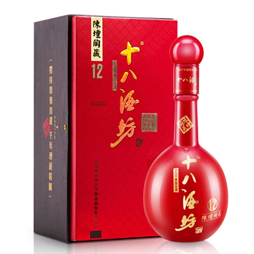 [정품]헝쉐이라오바이간. 18주방,도장12(衡水老白干. 十八酒坊,陶藏12) 480ml, 39%vol.