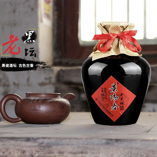 [정품]징즈주. 경양춘,노흑담(景芝酒.景阳春老黑坛) 500ml, 50%vol.