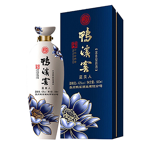 [정품]야시자오주.  람미인(鸭溪窖酒. 蓝美人) 500ml, 42%Vol