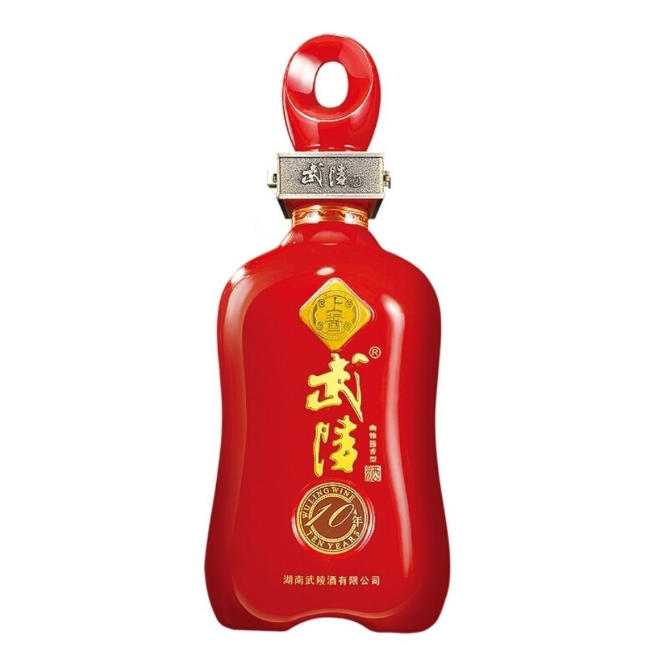 [정품]우링주. 상장10년(武陵酒. 上酱10年) 500ml, 53%Vol