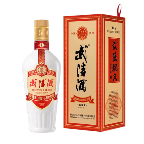 [정품]우링주. 표향,30주년기념판(武陵酒. 飘香30周年纪念版) 500ml, 53%Vol