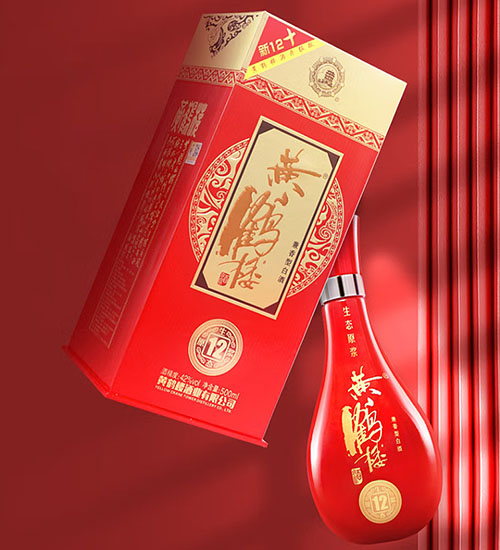 [정품]황허뤄주. 생태원장12(黄鹤楼酒  生态原浆12) 500ml, 42%Vol