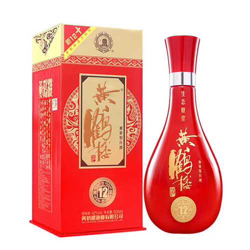 [정품]황허뤄주. 생태원장12(黄鹤楼酒  生态原浆12) 500ml, 42%Vol