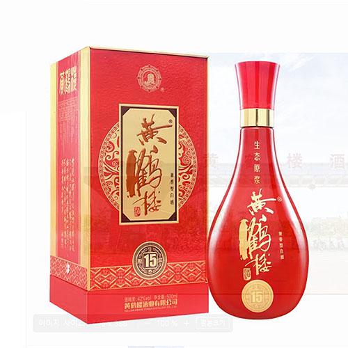 [정품]황허뤄주. 생태원장15(黄鹤楼酒  生态原浆15) 500ml, 42%Vol