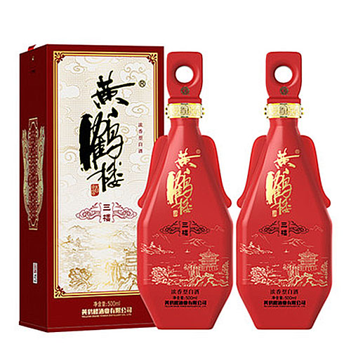 [정품]황허뤄주. 삼루(黄鹤楼酒  三楼 ) 500ml, 52%Vol