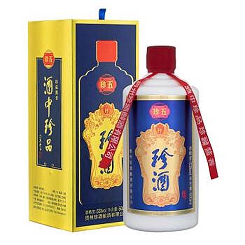 [정품]쩐주, 진5 람장판(珍酒. 珍五,蓝装版) 500ml, 53%Vol