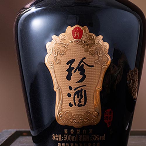 [정품]쩐주, 진15 흑금(珍酒. 珍十五 黑金) 500ml, 53%Vol
