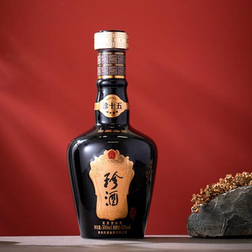 [정품]쩐주, 진15 흑금(珍酒. 珍十五 黑金) 500ml, 53%Vol