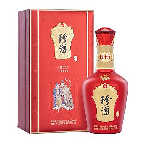 [정품]쩐주, 진15 복록사(珍酒. 珍十五福禄寿) 500ml, 53%Vol