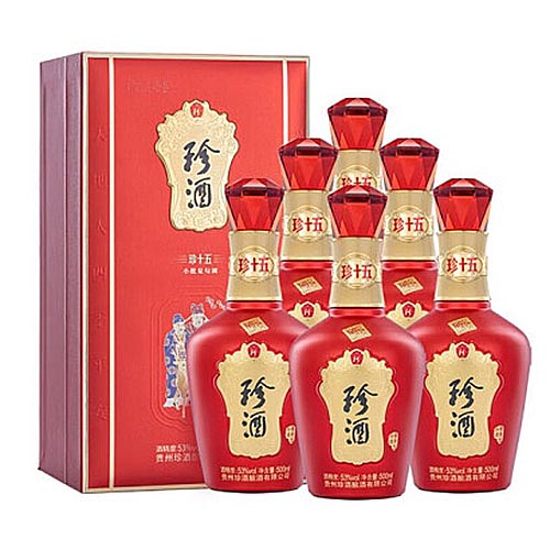 [정품]쩐주, 진15 복록사(珍酒. 珍十五福禄寿) 500ml, 53%Vol