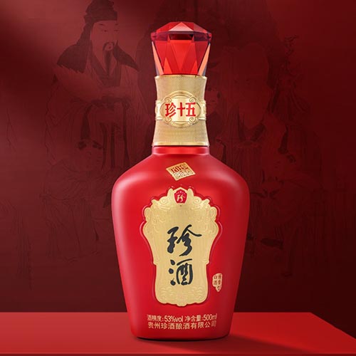 [정품]쩐주, 진15 복록사(珍酒. 珍十五福禄寿) 500ml, 53%Vol