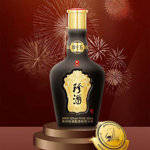 [정품]쩐주, 진15장 심판(珍酒. 珍十五 匠心) 500ml, 53%Vol