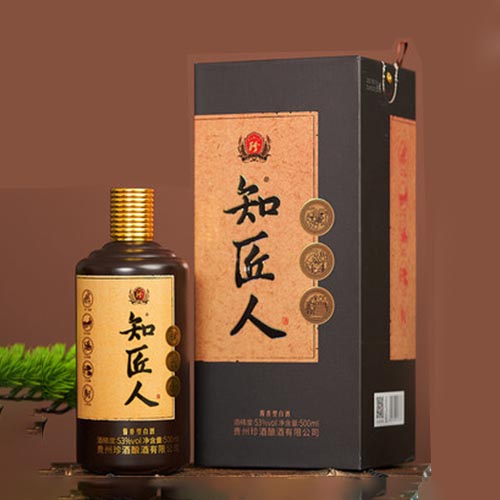 [정품]쩐주, 지장인(珍酒. 知匠人) 500ml, 53%Vol