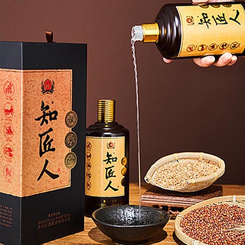 [정품]쩐주, 지장인(珍酒. 知匠人) 500ml, 53%Vol