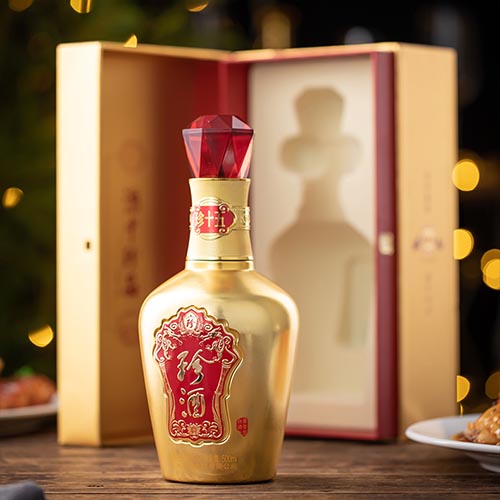 [정품]쩐주, 금색진15(珍酒. 金色珍十五) 500ml, 53%Vol