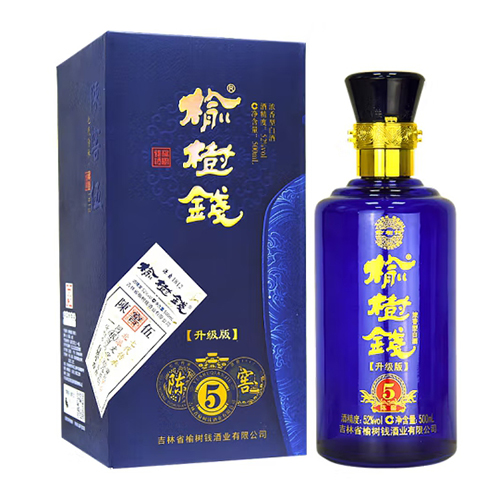 [정품]료수첸주. 진교5(榆树钱酒, 陈窖 5) 500ml, 52%Vol