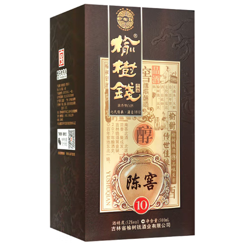 [정품]료수첸주. 진교 10(榆树钱酒, 陈窖 10) 500ml, 52%Vol
