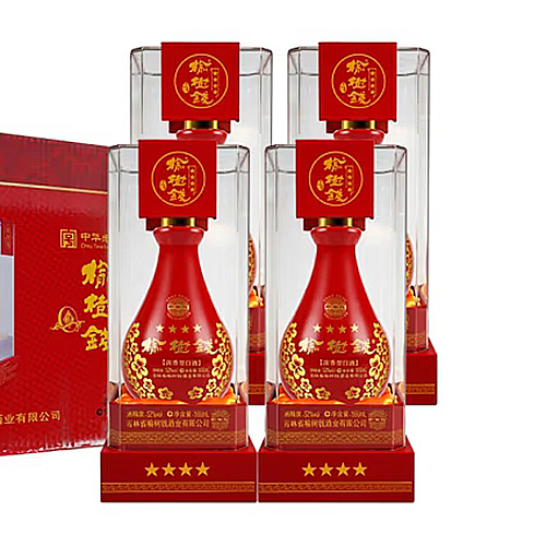 [정품]료수첸주. 사성18판(榆树钱酒, 四星18版) 500ml, 52%Vol