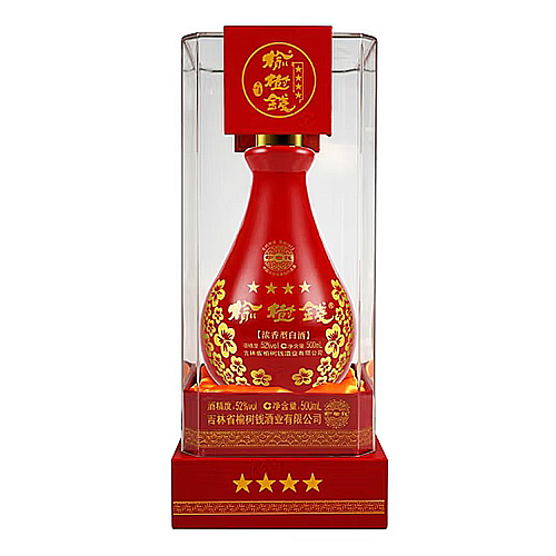 [정품]료수첸주. 사성18판(榆树钱酒, 四星18版) 500ml, 52%Vol