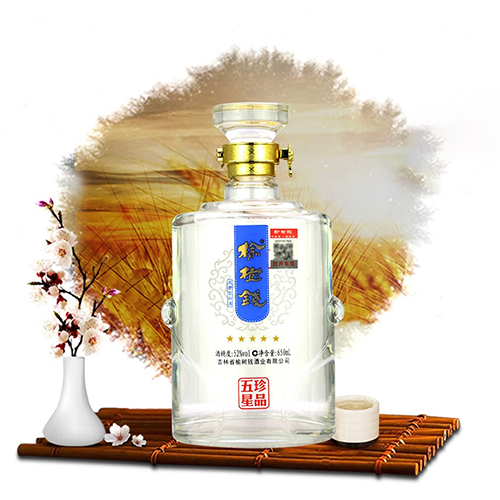 [정품]료수첸주. 진품5성(榆树钱酒, 珍品五星) 650ml, 52%Vol
