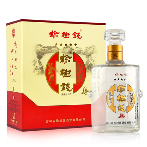 [정품]료수첸주. 노5성(榆树钱酒, 老五星) 650ml, 52%Vol