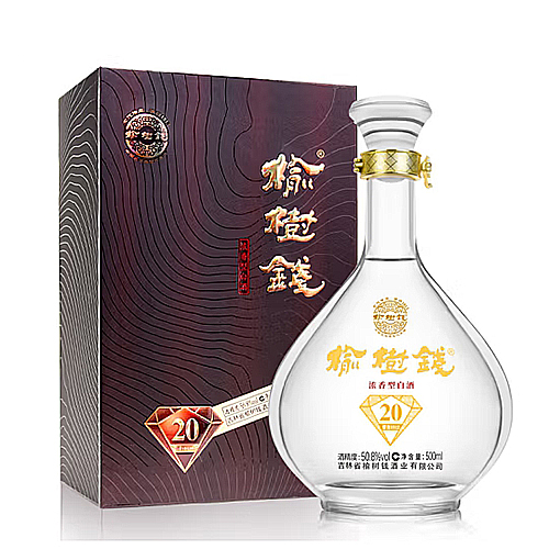 [정품]료수첸주. 찬석20(榆树钱酒, 钻石20) 500ml, 50.8%Vol
