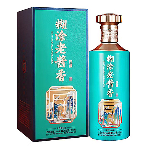 [정품]바이니엔후투. 노장향장장 (百年糊涂,老酱香匠藏) 500ml, 53%Vol