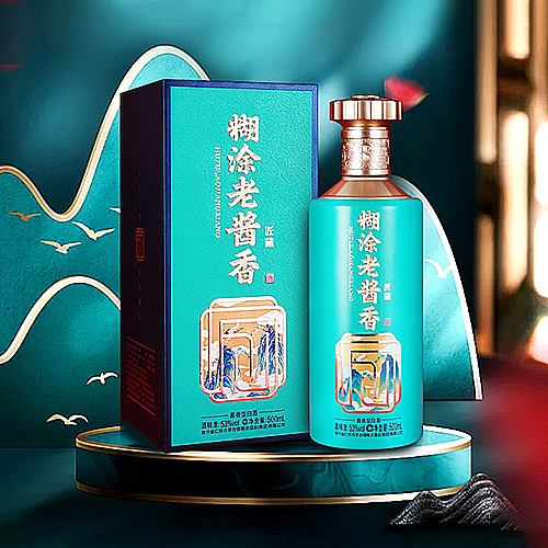 [정품]바이니엔후투. 노장향장장 (百年糊涂,老酱香匠藏) 500ml, 53%Vol