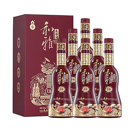 [정품]타이바이주. 지아,천화(太白酒.和雅·天和) 50.8%vol. 500ml