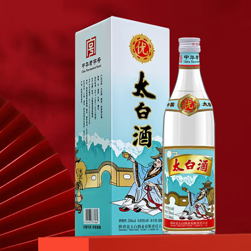 [정품]타이바이주. 우급태백(太白酒. 优级太白) 55%vol. 500ml