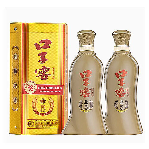 [정품]커우즈쟈오(口子窖). 겸5(兼5) 500ml, 40.8%Vol