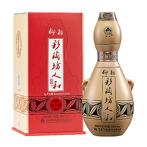 [정품]양샤오차이타오팡(仰韶彩陶坊),인화존향판(人和尊享版) 50ml 70%vol + 500ml 46%vol