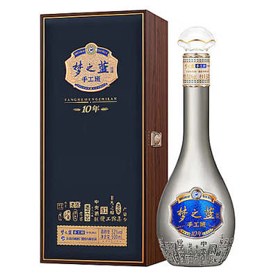 [정품]양허란스징덴(洋河蓝色经典) 몽지람(梦之蓝) 수공반 10년(手工班 10年) 52%Vol. 500ml