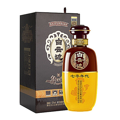 [정품]바이윈볜(白云边) 70년대(七零年代) 500ml. 53%vol.