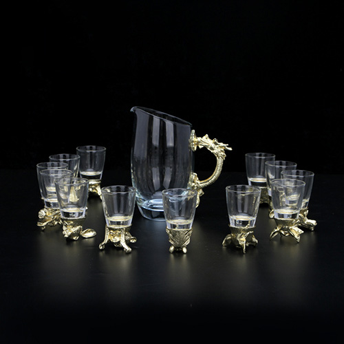 (酒具)12간지 바이주 술잔 세트 (크리스탈, 1+12, 3종 디자인)