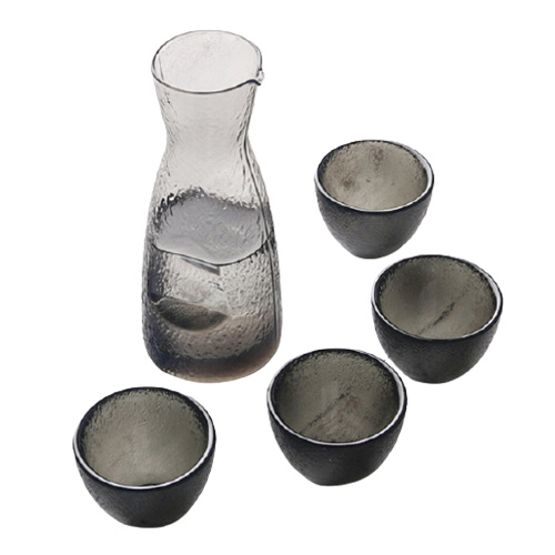 (酒具) 바이주 술잔 세트 (크리스탈 1+4, 4종 디자인)