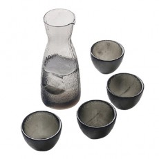 (酒具) 바이주 술잔 세트 (크리스탈 1+4, 4종 디자인)