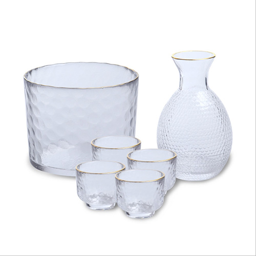 (酒具) 바이주 술잔 세트 (크리스탈 1+1+4, 2종 디자인)