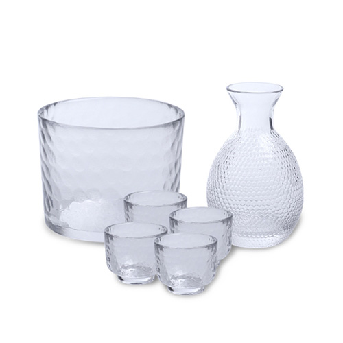 (酒具) 바이주 술잔 세트 (크리스탈 1+1+4, 2종 디자인)