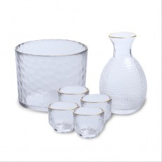 (酒具) 바이주 술잔 세트 (크리스탈 1+1+4, 2종 디자인)