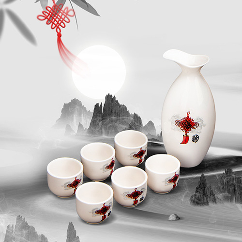 (酒具) 바이주 술잔 세트 (도자기, 9종 디자인)