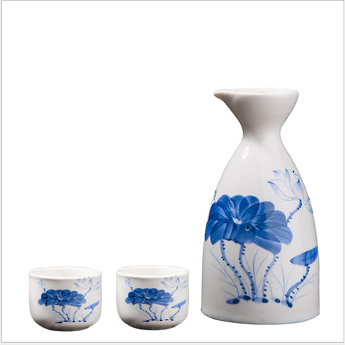 (酒具)바이주 술잔 세트 (도자기 1+6, 2종 디자인)