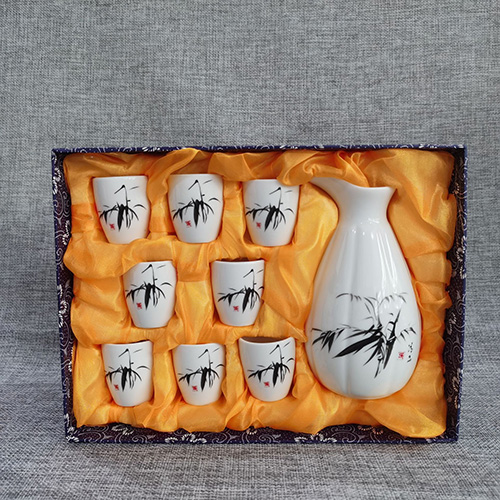 (酒具)바이주 술잔 세트 (도자기, 1+8, 15종 디자인)