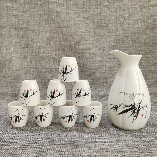 (酒具)바이주 술잔 세트 (도자기, 1+8, 15종 디자인)