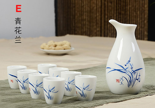 (酒具)바이주 술잔 세트 (도자기, 1+8, 15종 디자인)