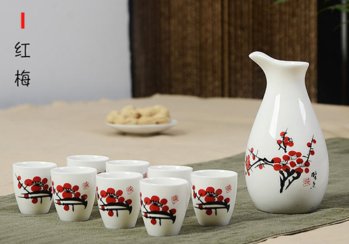 (酒具)바이주 술잔 세트 (도자기, 1+8, 15종 디자인)